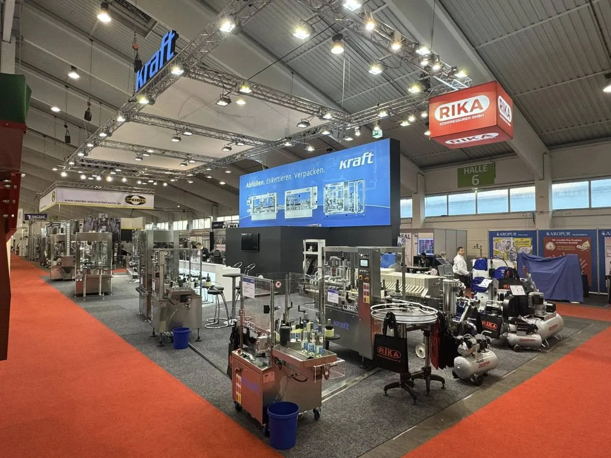 Der Stand in Halle 6 – Abfüllen, Etikettieren und Verpacken auf einer Fläche