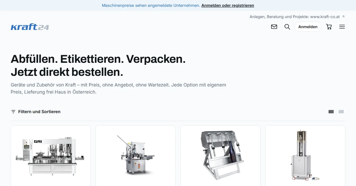 Neu: kraft24.at – Kleingeräte und Zubehör direkt bestellen